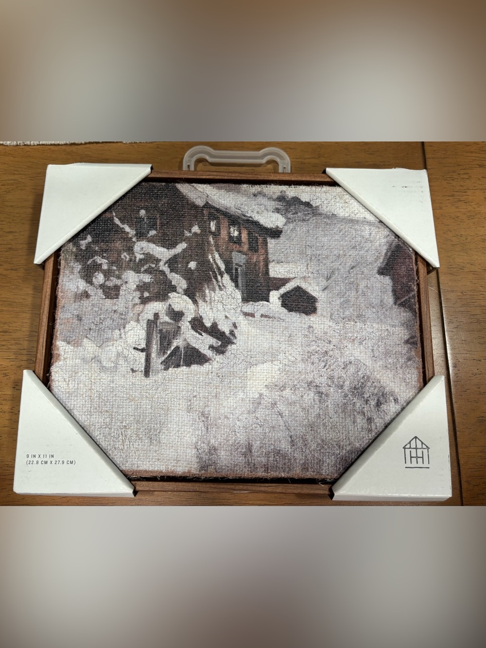 Hearth & Hand Magnolia Winter Cottage Wall Art 9x11 NWT